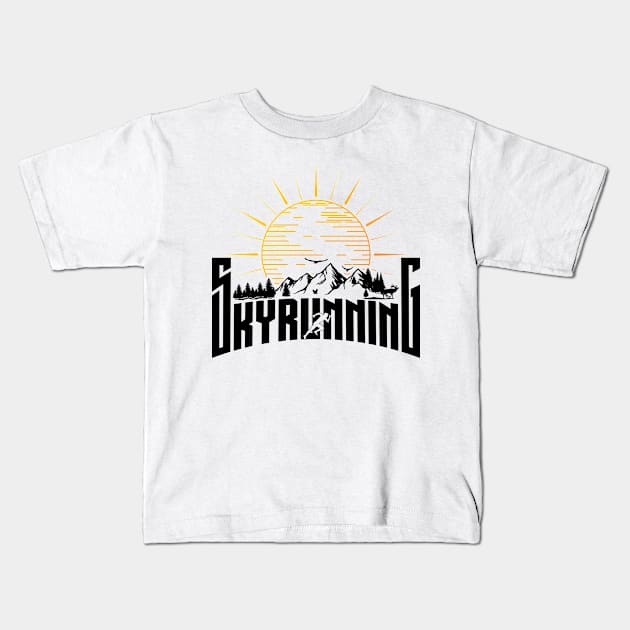 SKYRUNNING Kids T-Shirt by HomeCoquette